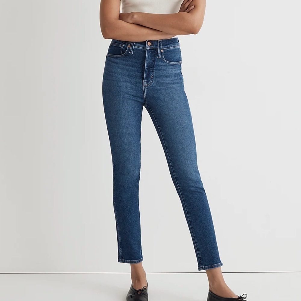 Madewell stovepipe jeans auraria wash